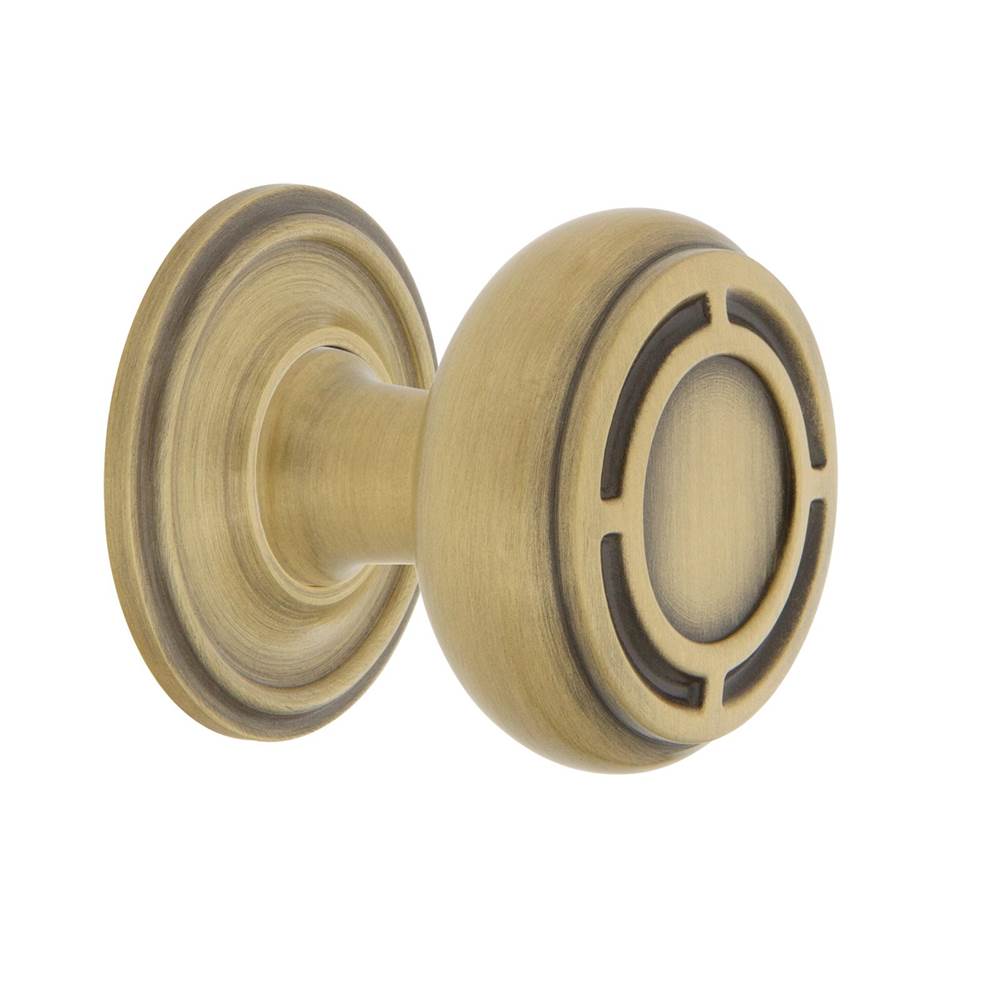 Nostalgic Warehouse Nostalgic Warehouse Mission Brass 1 3/8'' Cabinet Knob with Classic Rose in Antique Brass