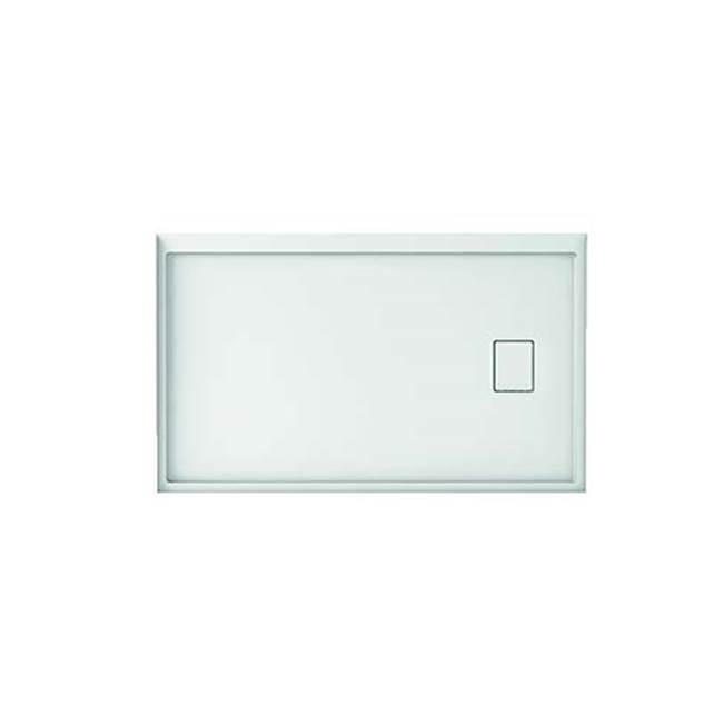 Neptune Entrepreneur ZEN Leak-barrier shower base 32X60, Right Drain, with tiling flange 3 sides, 60'' Opening, White