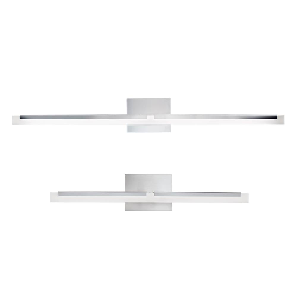 Norwell Double L Sconce 26'' LED Vanity Light - Brushed Nickel