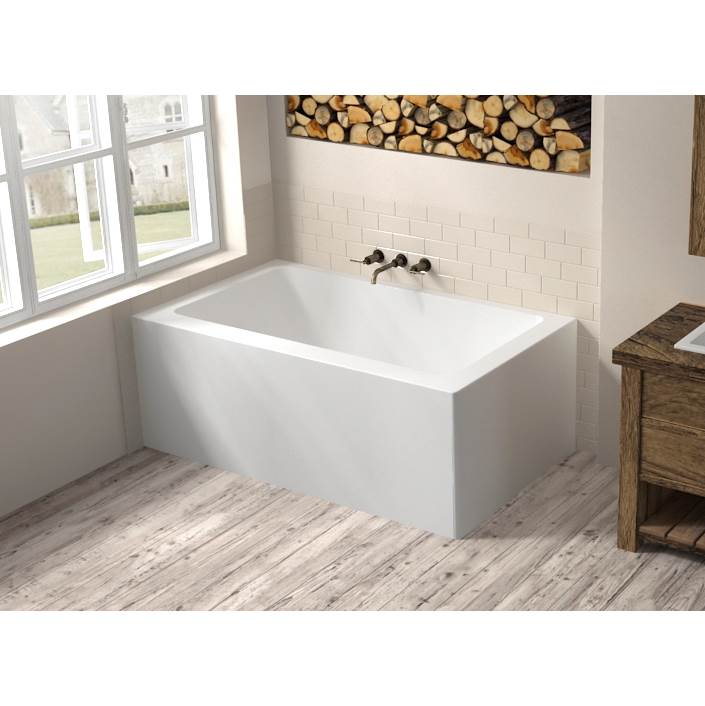Oceania Loft 2 Sides 60 x 31, ComfortAir Bathtub, Glossy White