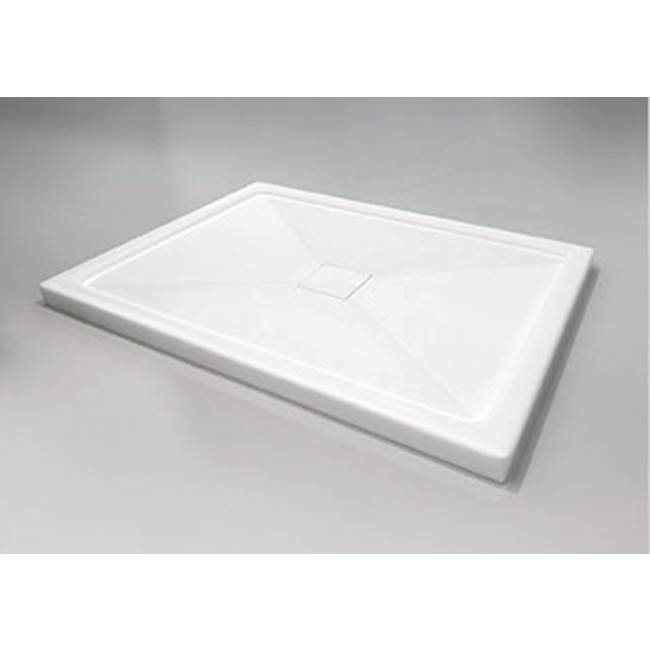 Oceania Shower Base,  Square cover drain , 60 x 36, Glossy White