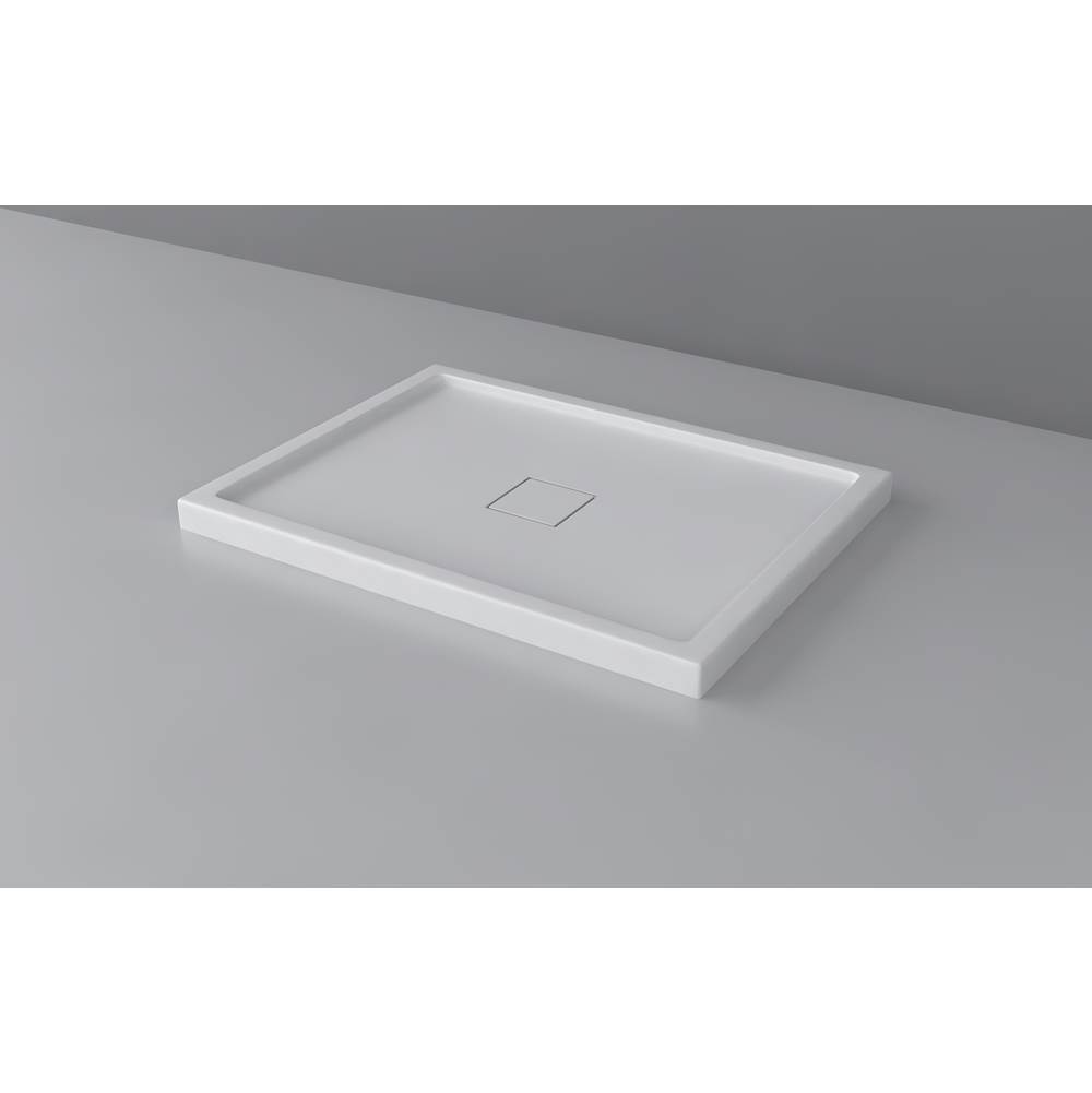 Oceania Shower Base,  Square cover drain , 36 x 36, Glossy White