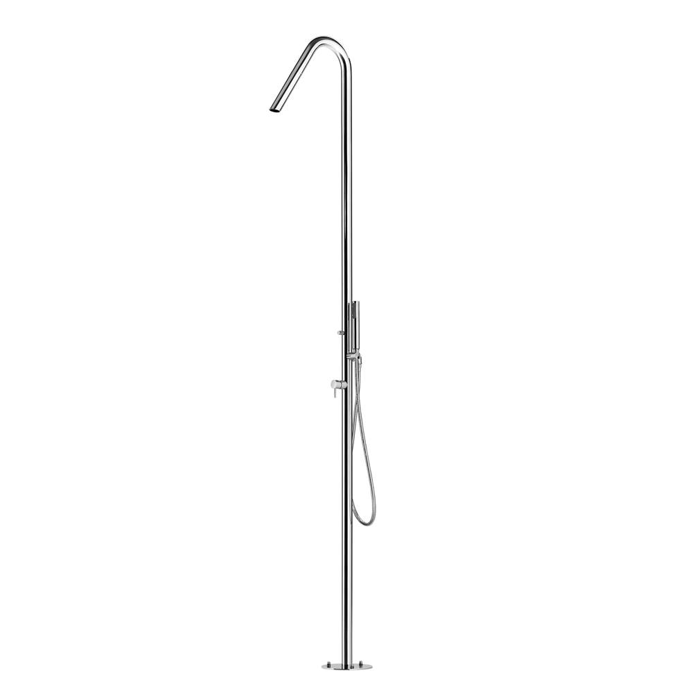 Outdoor Shower ''Twiggy'' Free Standing Hot & Cold Shower Unit - Hand Spray -  Concealed Shower Head