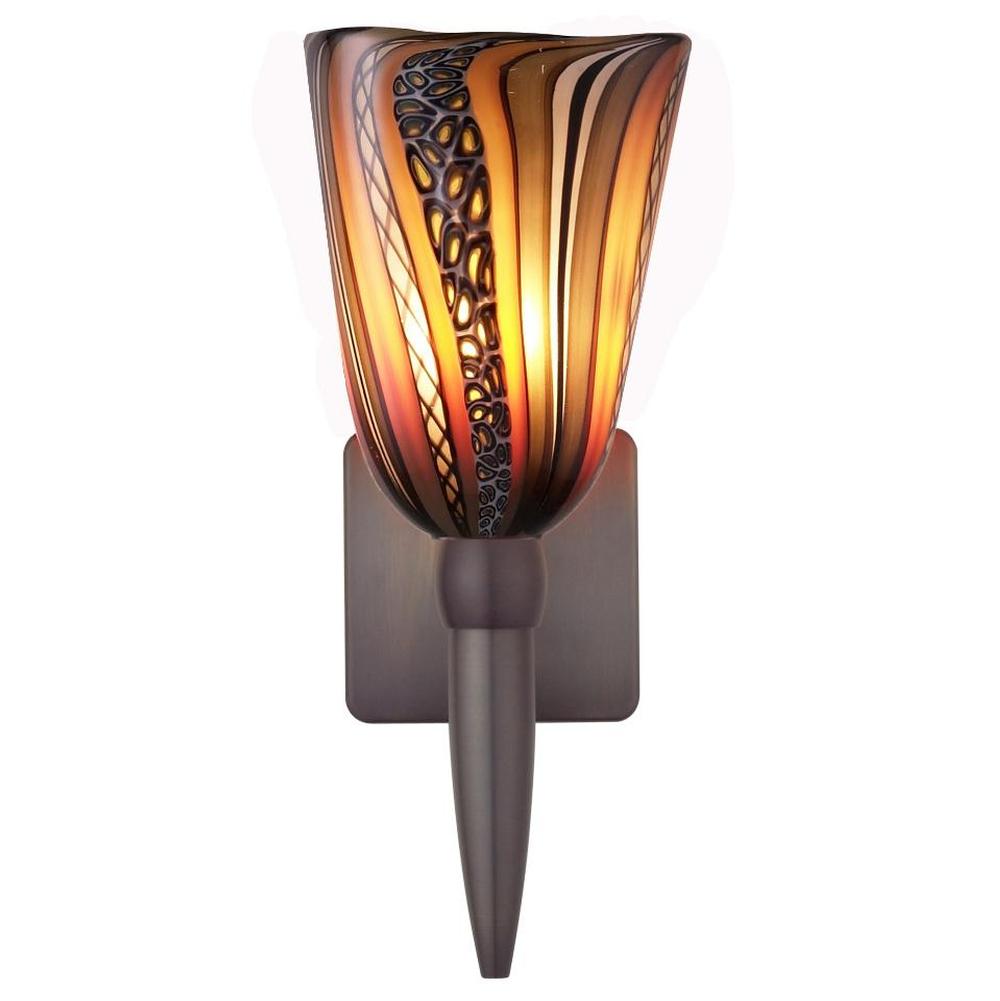 Oggetti Lighting Fiore Torch Wall Sconce, Amber