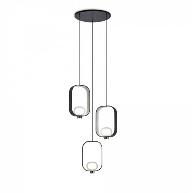 Oggetti Lighting Tooy Chandelier, Filipia 3 Leather
