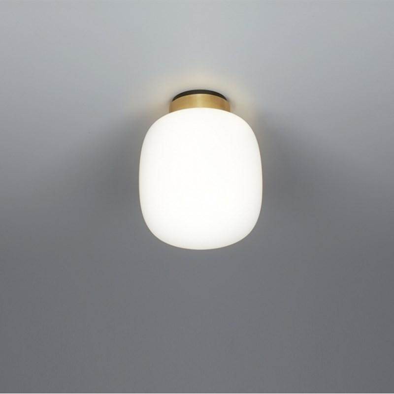 Oggetti Lighting Tooy Ceiling Lamp, Legier Tall, Black/Brass/White