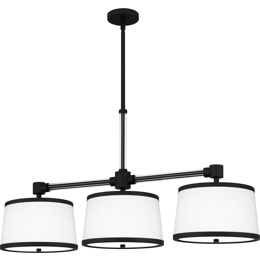 Quoizel Linear chandelier 3 lights matte black