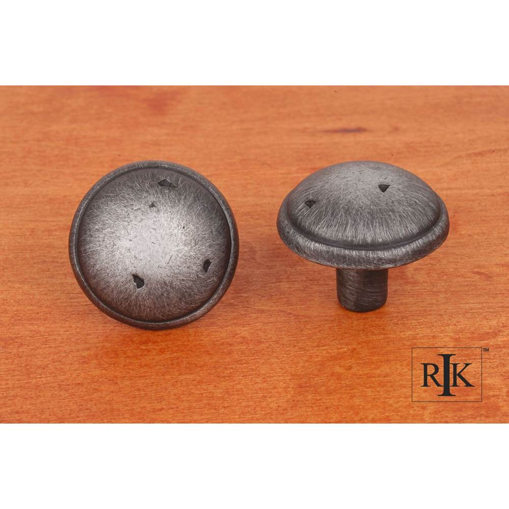 RK International Distressed Mushroom Knob with Ring Edge