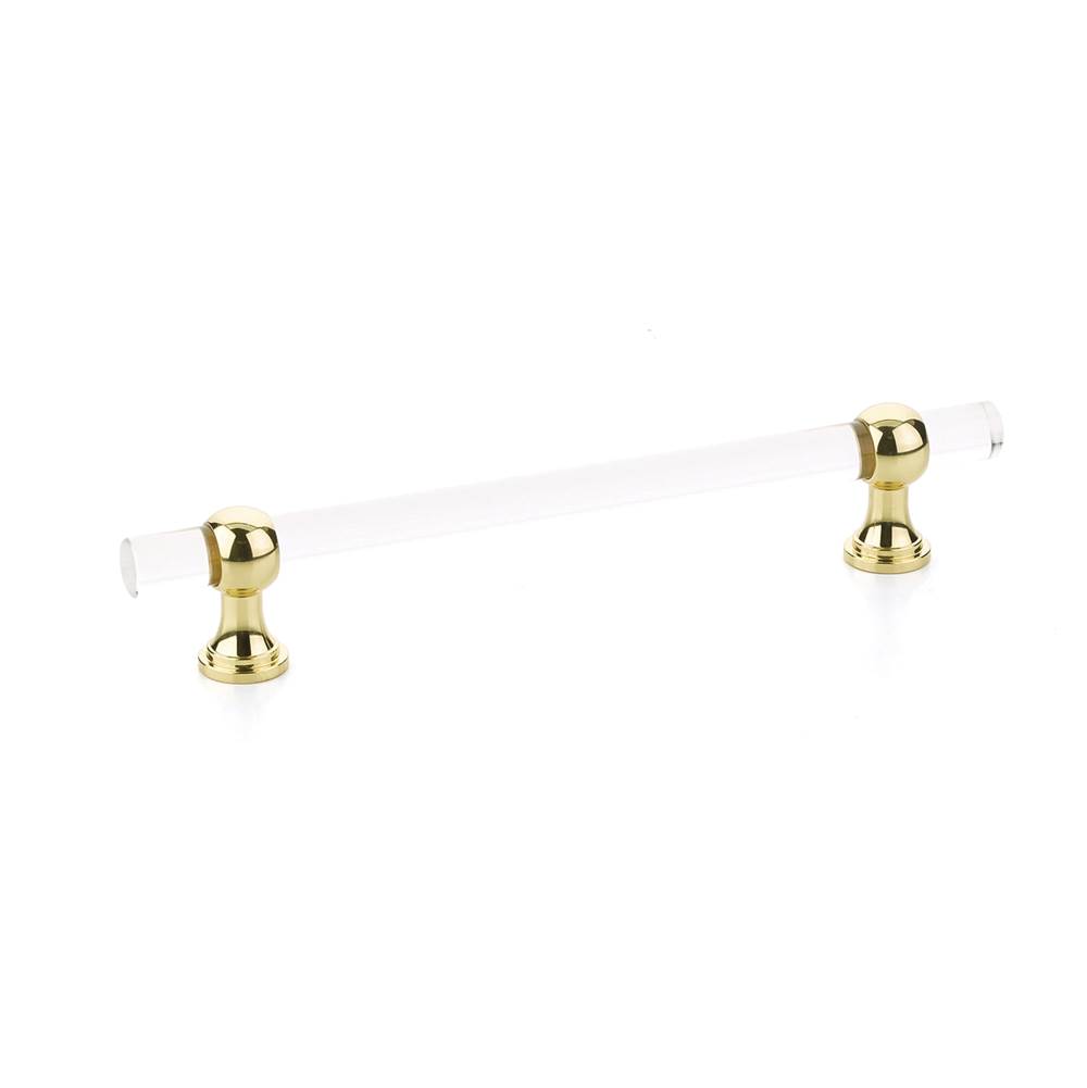 Schaub And Company Pull, Adjustable Clear Acrylic, Polished Brass, 6'' cc