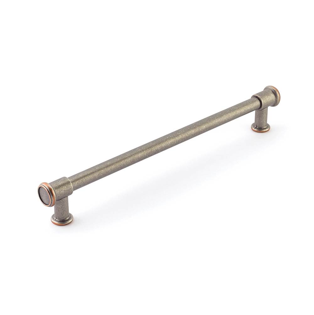 Schaub And Company Concealed Surface, Appliance Pull, Distressed Pewter/Copper, 12'' cc
