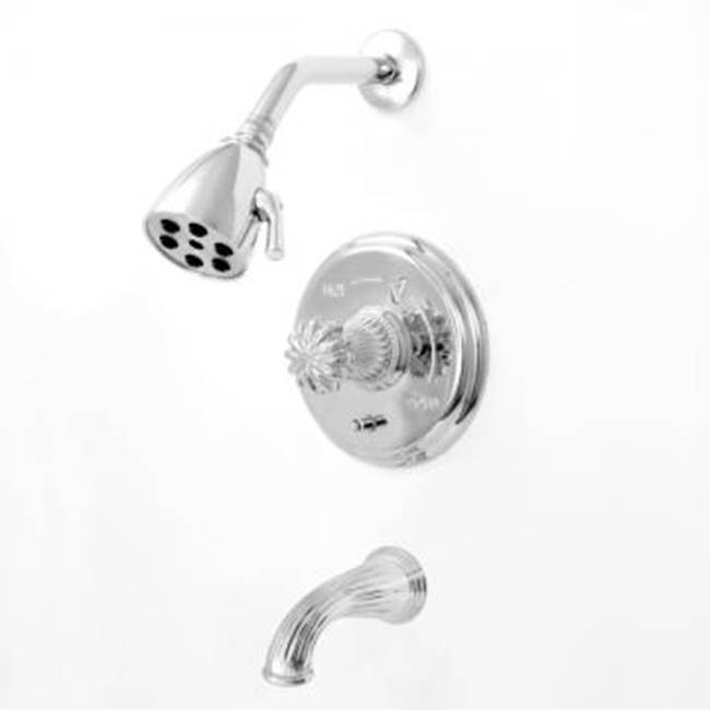 Sigma Pressure Balanced Tub & Shower Set With 9'' Plate Trim (Includes Haf And Wall Tub Spout) Madison Elite Chrome .26