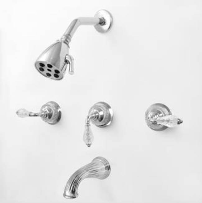 Sigma 3 Valve Tub & Shower Set TRIM (Includes HAF and Wall Tub Spout) LUXEMBOURG SATIN CHROME .95
