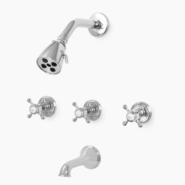 Sigma 3 Valve Tub & Shower Set TRIM (Includes HAF and Wall Tub Spout) SUSSEX SATIN NICKEL PVD .42