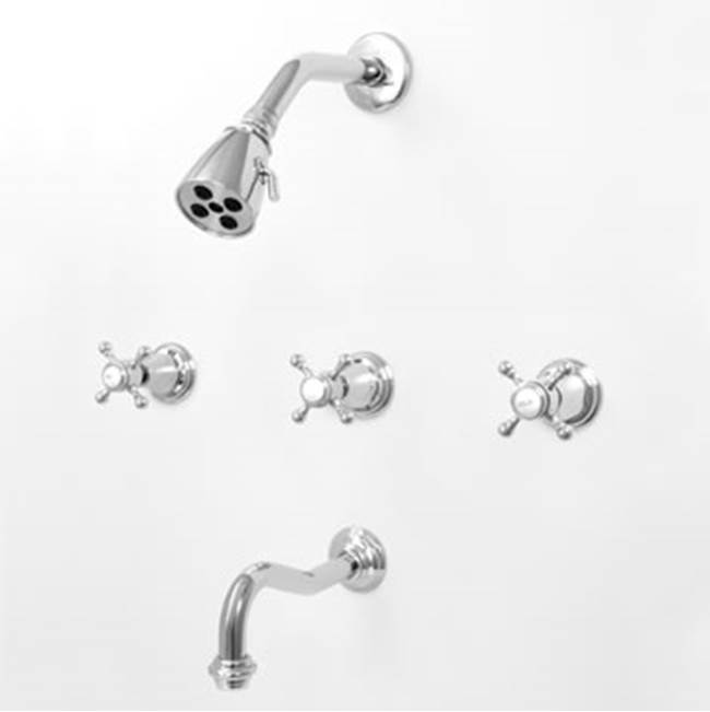 Sigma 3 Valve Tub & Shower Set TRIM (Includes HAF and Wall Tub Spout) ST. MICHEL SATIN NICKEL PVD .42