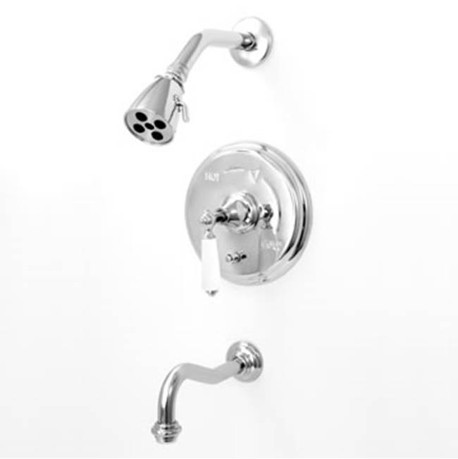 Sigma Pressure Balanced Tub & Shower Set Trim (Includes Haf And Wall Tub Spout) Orleans Satin Gold .54