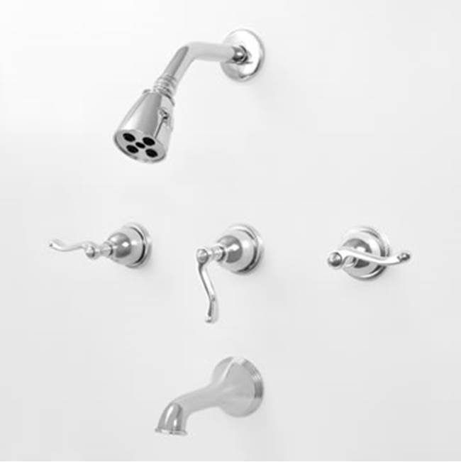 Sigma 3 Valve Tub & Shower Set TRIM (Includes HAF and Wall Tub Spout) SIENA UNCOATED POLISHED BRASS .33