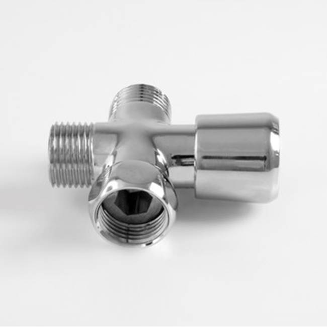 Sigma Push Pull diverter for Exposed Shower Neck 1/2'' NPT. Swivels and diverts water Handshower Wands UNCOATED POLISHED BRASS .33