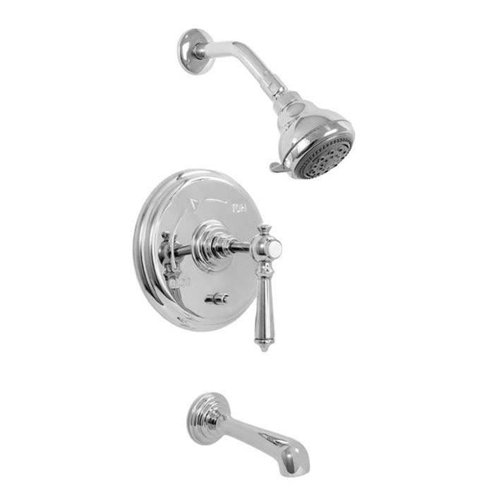 Sigma Pressure Balanced Tub & Shower Set Trim (Includes Haf And Wall Tub Spout) Ascot Uncoated Polished Brass .33