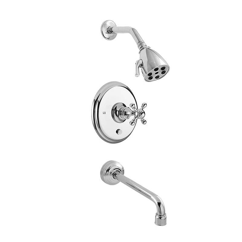 Sigma Pressure Balanced Deluxe Tub & Shower Set Trim (Includes Haf And Wall Tub Spout) Tremont X Antique Brass .82