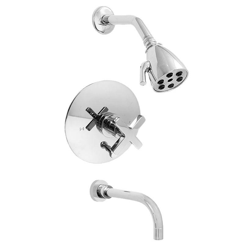Sigma Pressure Balanced Tub & Shower Set Trim (Includes Haf And Wall Tub Spout) Carina X Uncoated Polished Brass .33