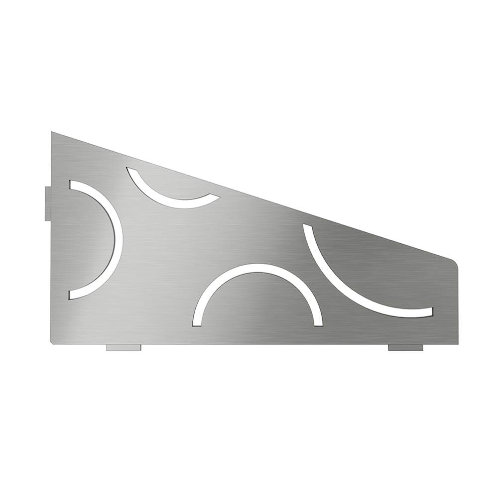 Schluter Shelf Quadrilat Corner Curve Brushed Stainless Steel
