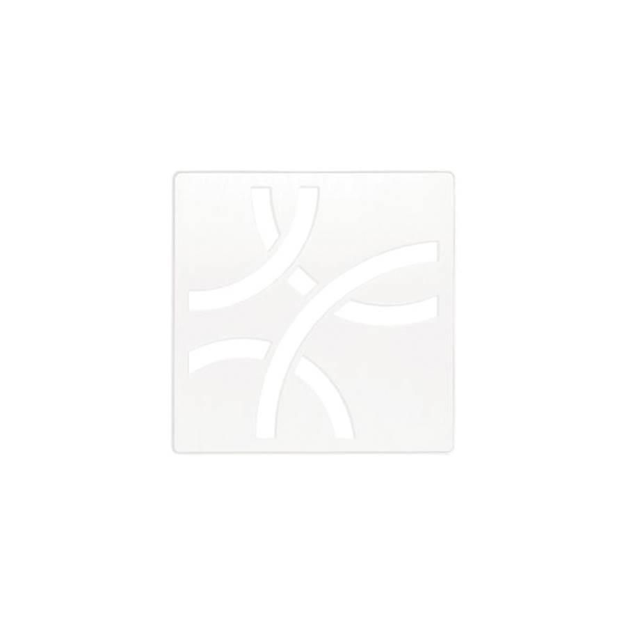 Schluter Kerdi-Drain Grate Kit 4'' Matte White Curve
