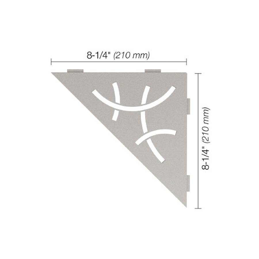 Schluter Shelf Triangular Corner Curve Greige