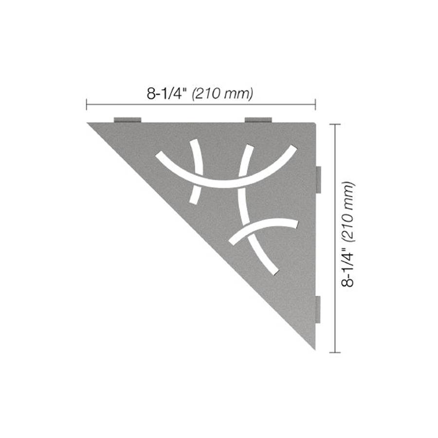 Schluter Shelf Triangular Corner Curve Stone Grey