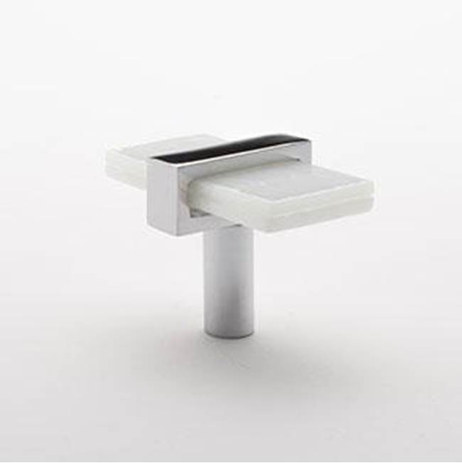 Sietto Adjustable White Knob With Polished Chriome Base