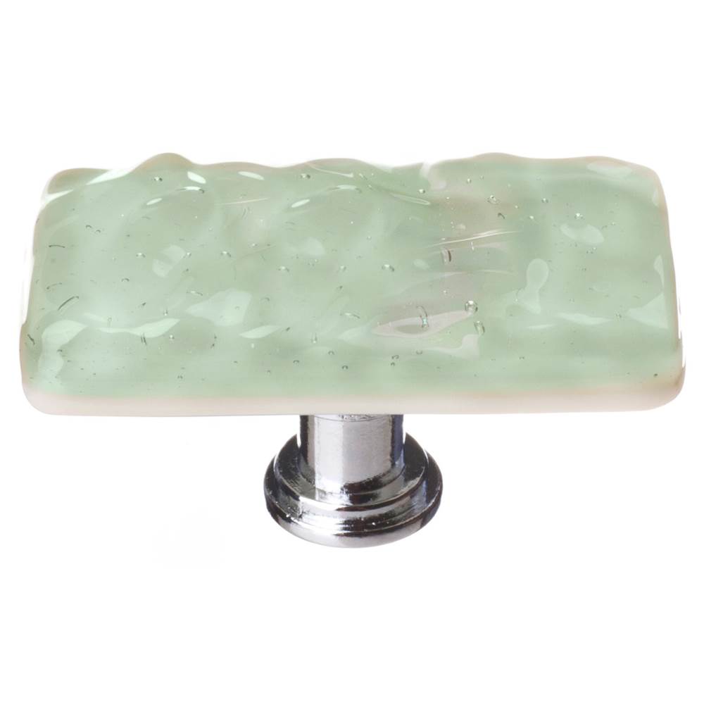Sietto Glacier Spruce Green Long Knob With Polished Chrome Base