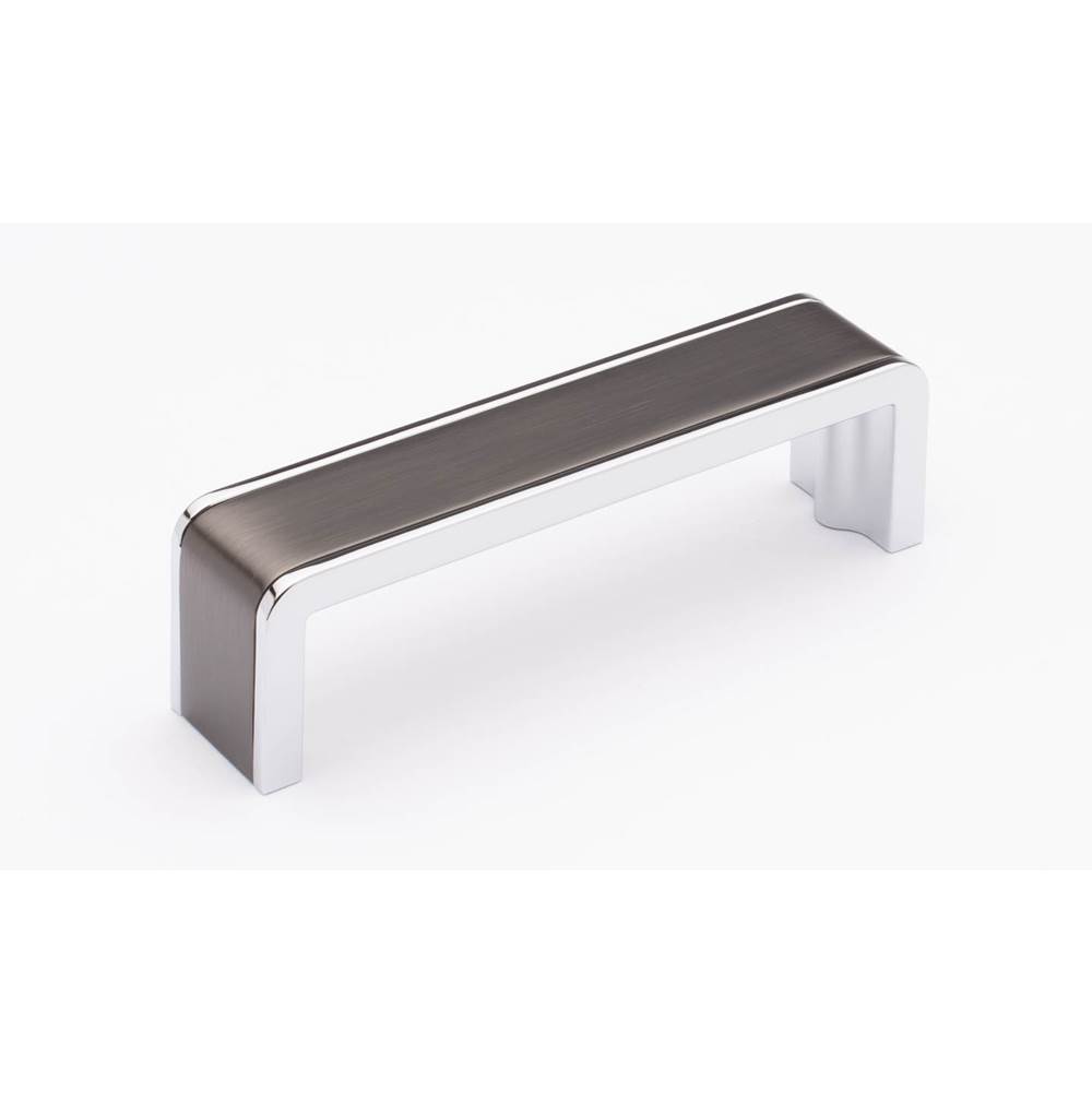 Sietto Fusion 4'' Pull Gunmetal With Polished Chrome