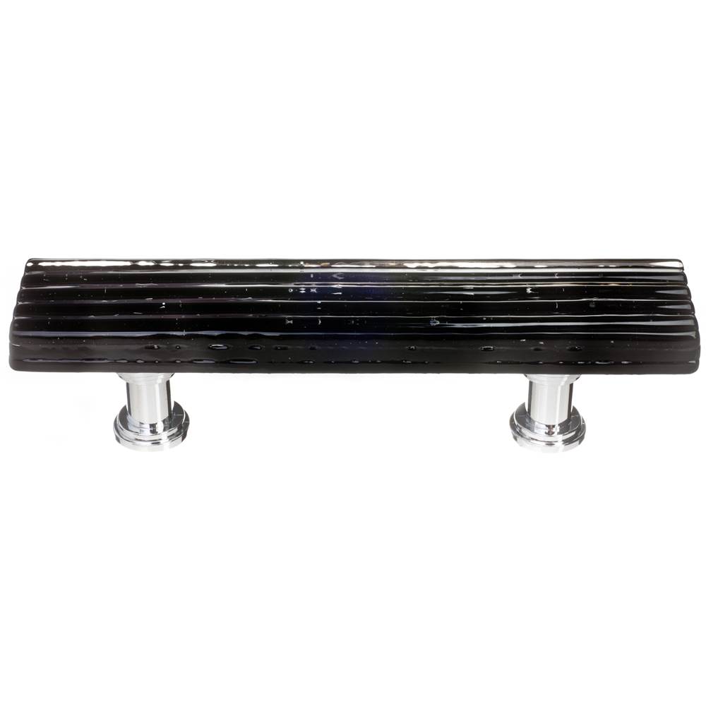 Sietto Reed Black Pull With Satin Nickel Base