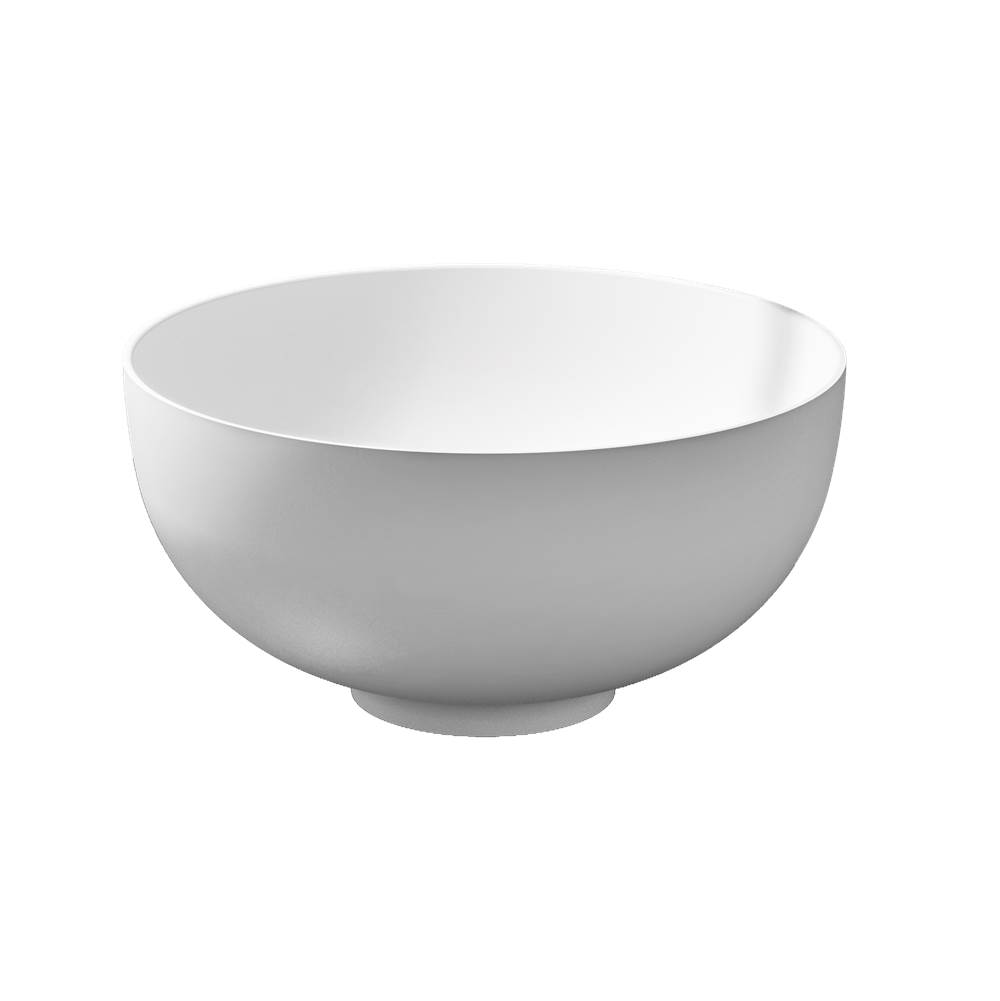 Slik Portfolio Bowl Shape Vessel Matte White 15 15/16'' X 15 15/16'' X 7 7/8''