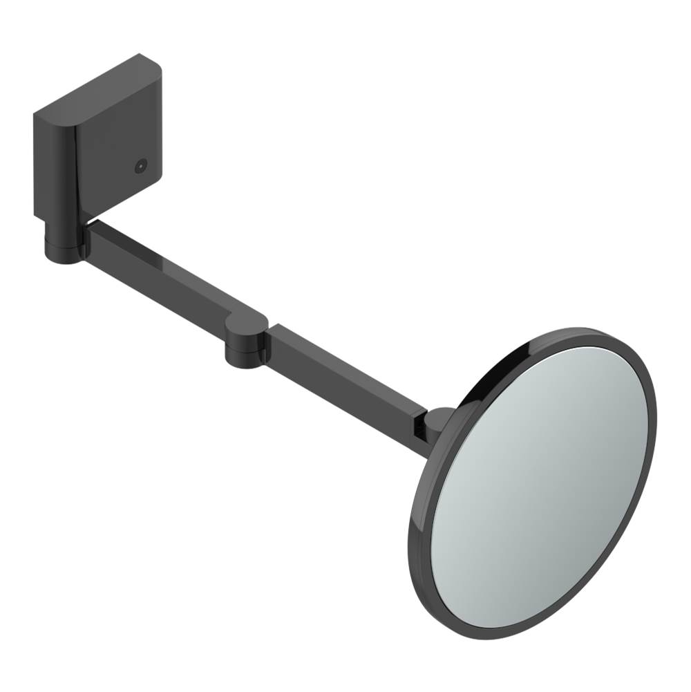 THG Wall mounted Round Magnifying mirror (x5), double arm, Classe 1, LED illuminated with continuously adjustable light color 2700 - 5600 K