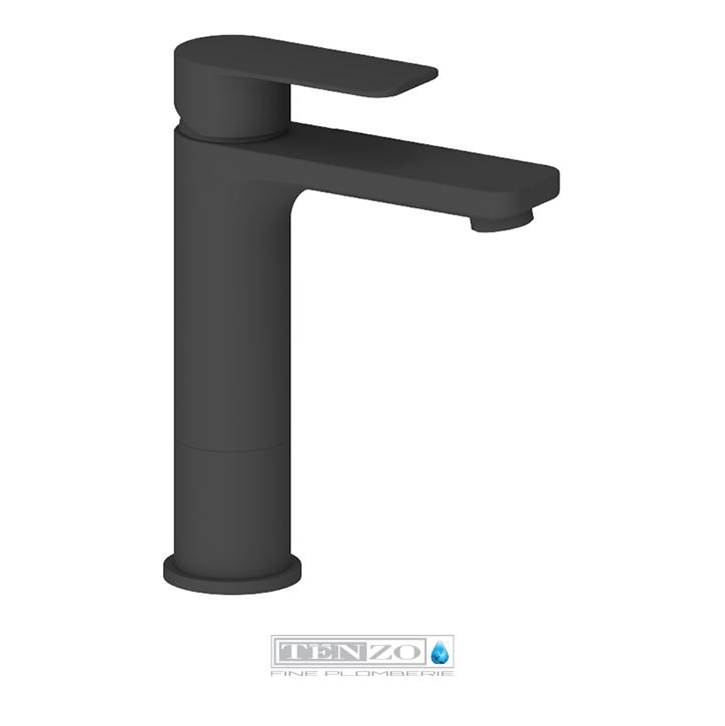 Tenzo Delano single hole tall lavatory faucet matte black with (W/O overflow) drain