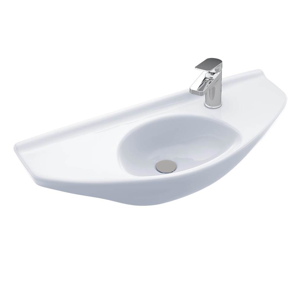 TOTO Toto® Oval Wall-Mount Bathroom Sink With Cefiontect, Cotton White