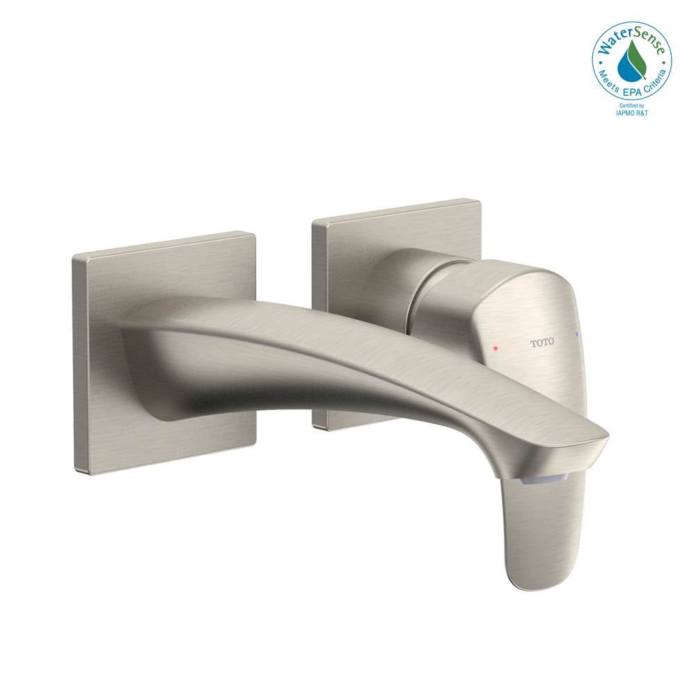 TOTO Toto® Gm 1.2 Gpm Wall-Mount Single-Handle Bathroom Faucet With Comfort Glide Technology, Brushed Nickel