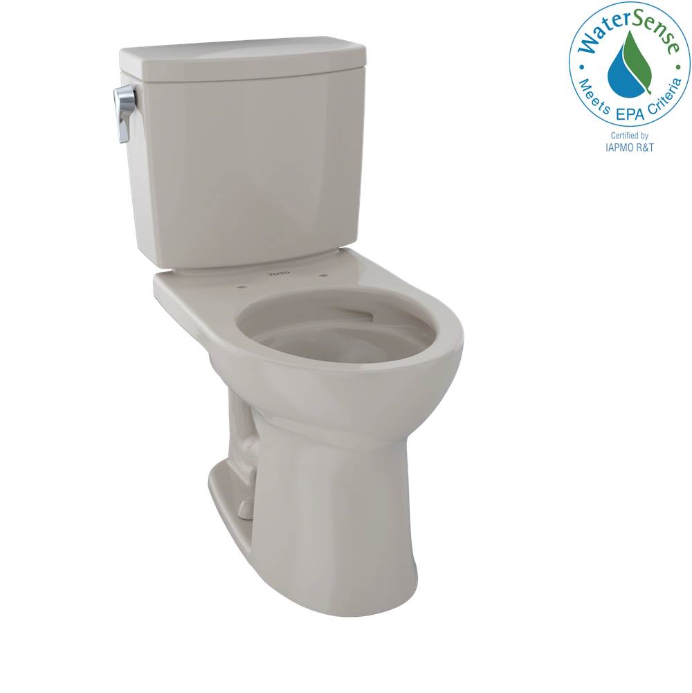 TOTO Toto® Drake® II 1G® Two-Piece Round 1.0 Gpf Universal Height Toilet With Cefiontect, Bone