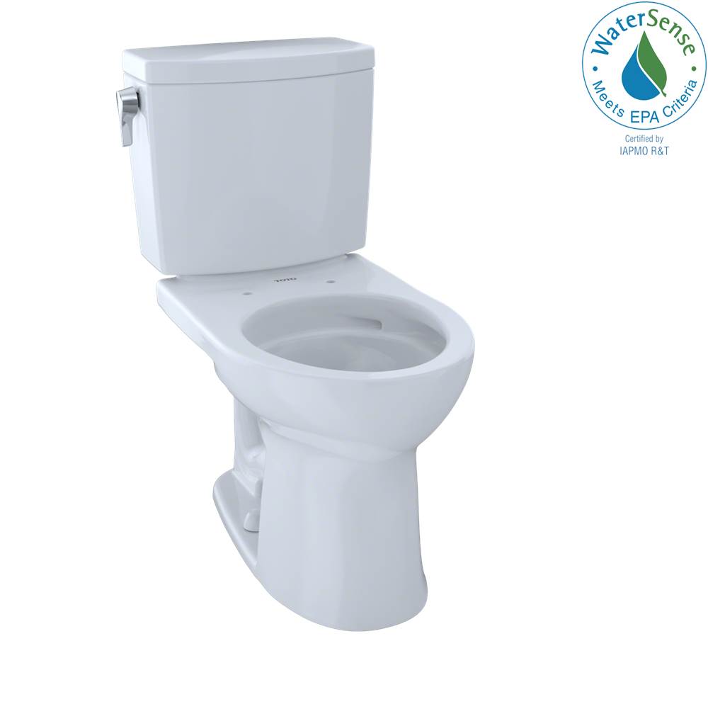 TOTO Toto® Drake® II 1G® Two-Piece Round 1.0 Gpf Universal Height Toilet With Cefiontect, Cotton White