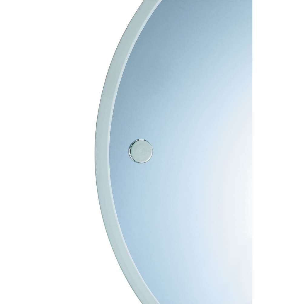 Valsan Porto Chrome Round Mirror With Fixing Caps, (18 3/4'')