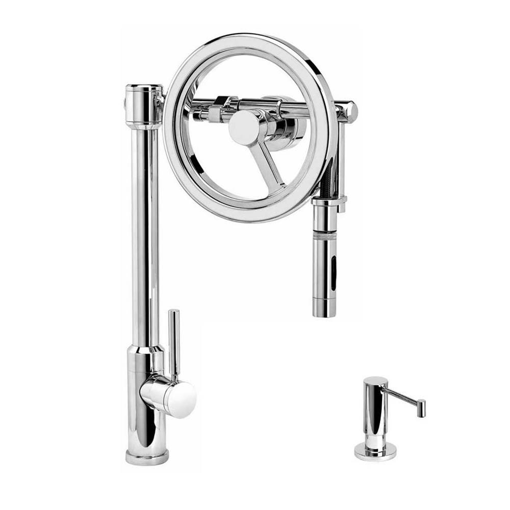 Waterstone Waterstone Endeavor Wheel Pulldown Faucet - Toggle Sprayer - 2pc. Suite