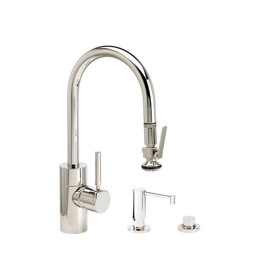 Waterstone Waterstone Contemporary Prep Size PLP Pulldown Faucet - Lever Sprayer - 3pc. Suite
