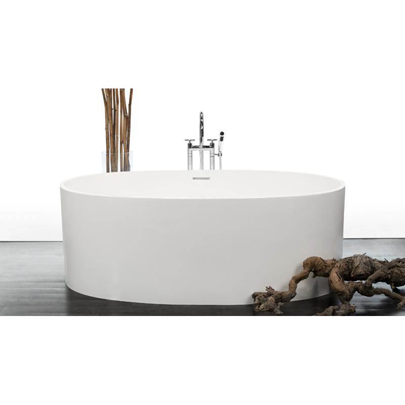 WETSTYLE Be Bath 66 X 34 X 22 - Fs  - Built In Nt O/F & Sb Drain - Copper Conn - White True High Gloss