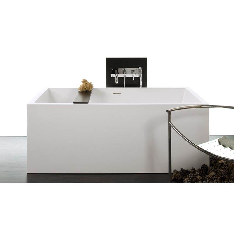 WETSTYLE Cube Bath 62 X 30 X 24 - Fs - Built In Pc O/F & Drain - White True High Gloss