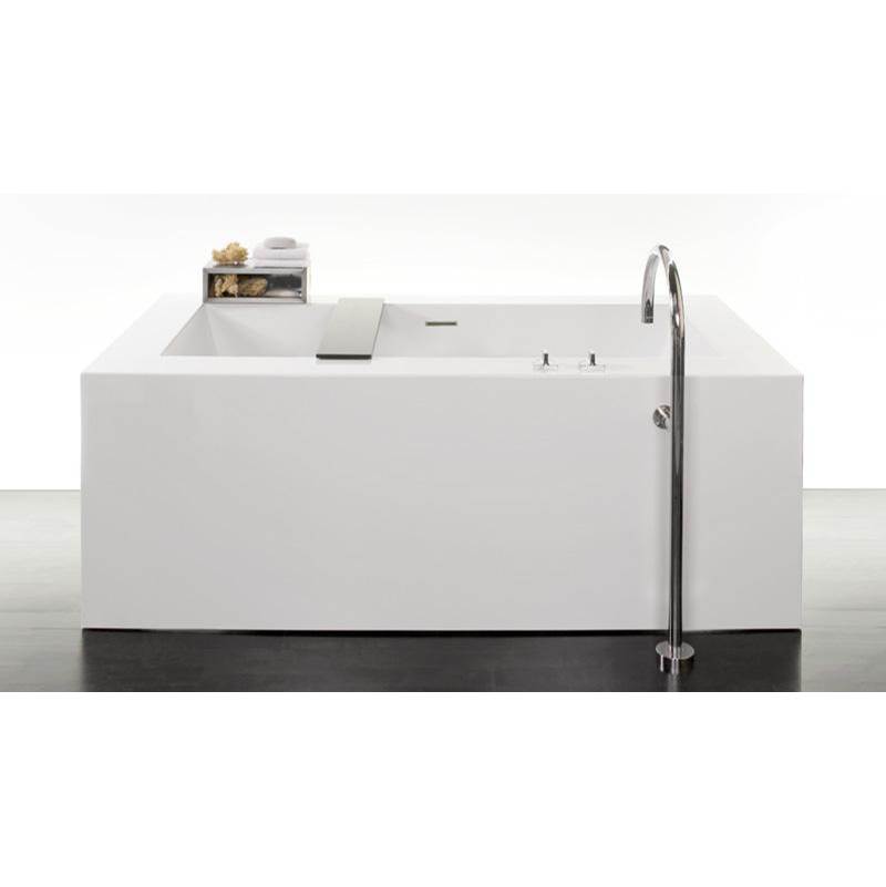WETSTYLE Cube Bath 66 X 36 X 24 - Fs - Built In Pc O/F & Drain - Copper Conn - White True High Gloss