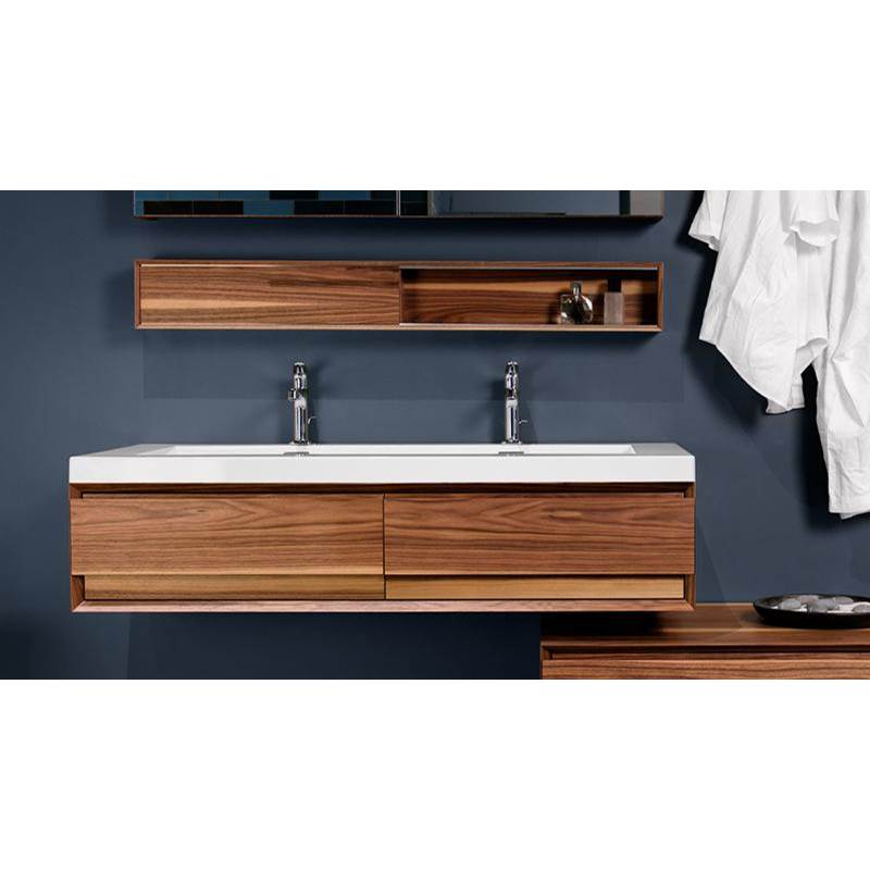 WETSTYLE Furniture ''M'' - Vanity Wall-Mount 72 X 10 - Walnut Natural No Calico