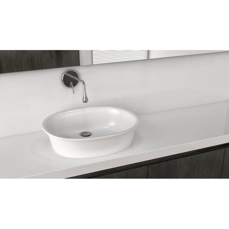 WETSTYLE Lav - Tulip - 21 X 15 X 4 - Above Mount Vessel - Mb O/F - White True High Gloss