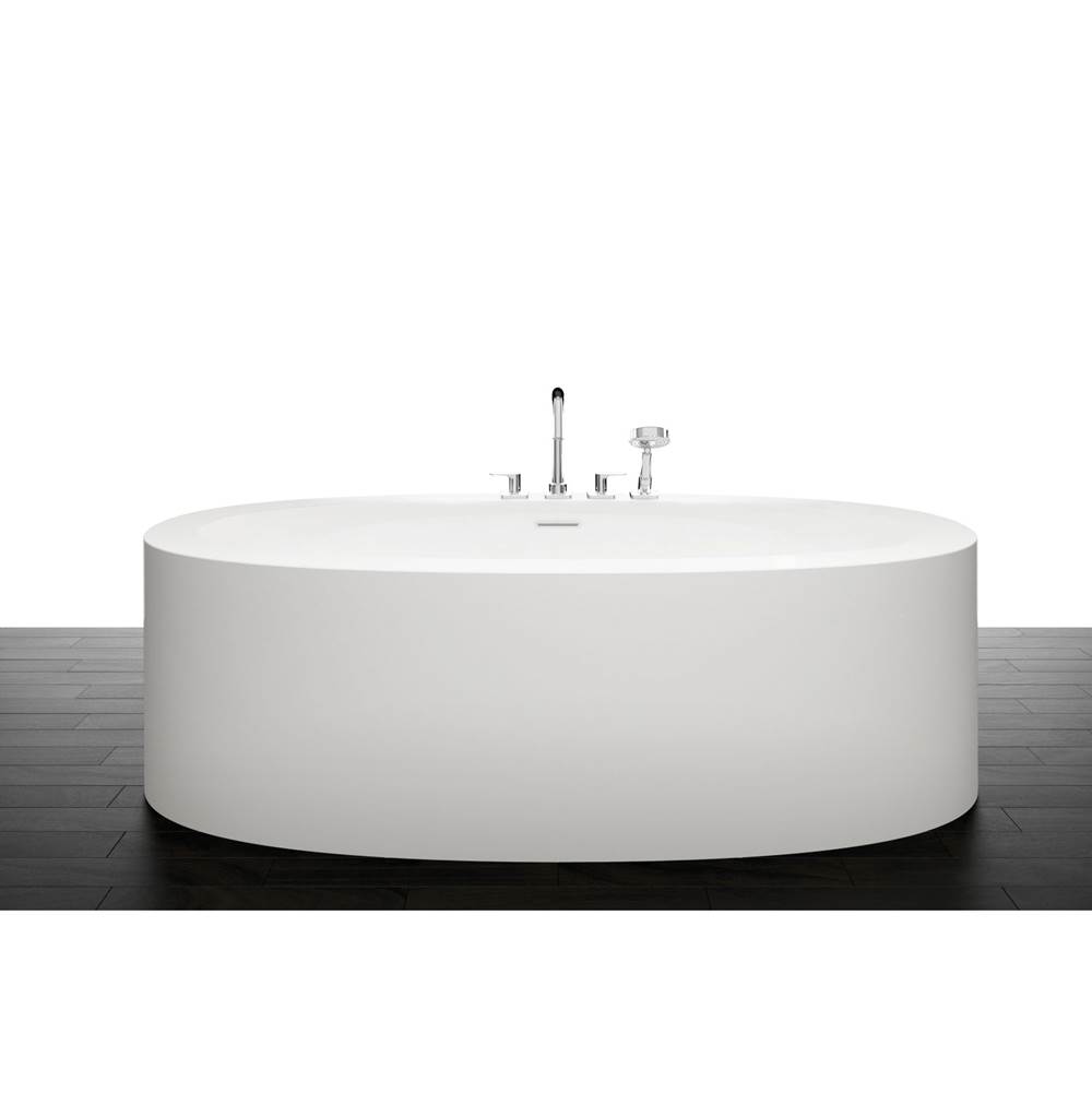 WETSTYLE Ove Bath 72 X 36 X 22 - Fs - Built In Pc O/F & Drain - White True High Gloss