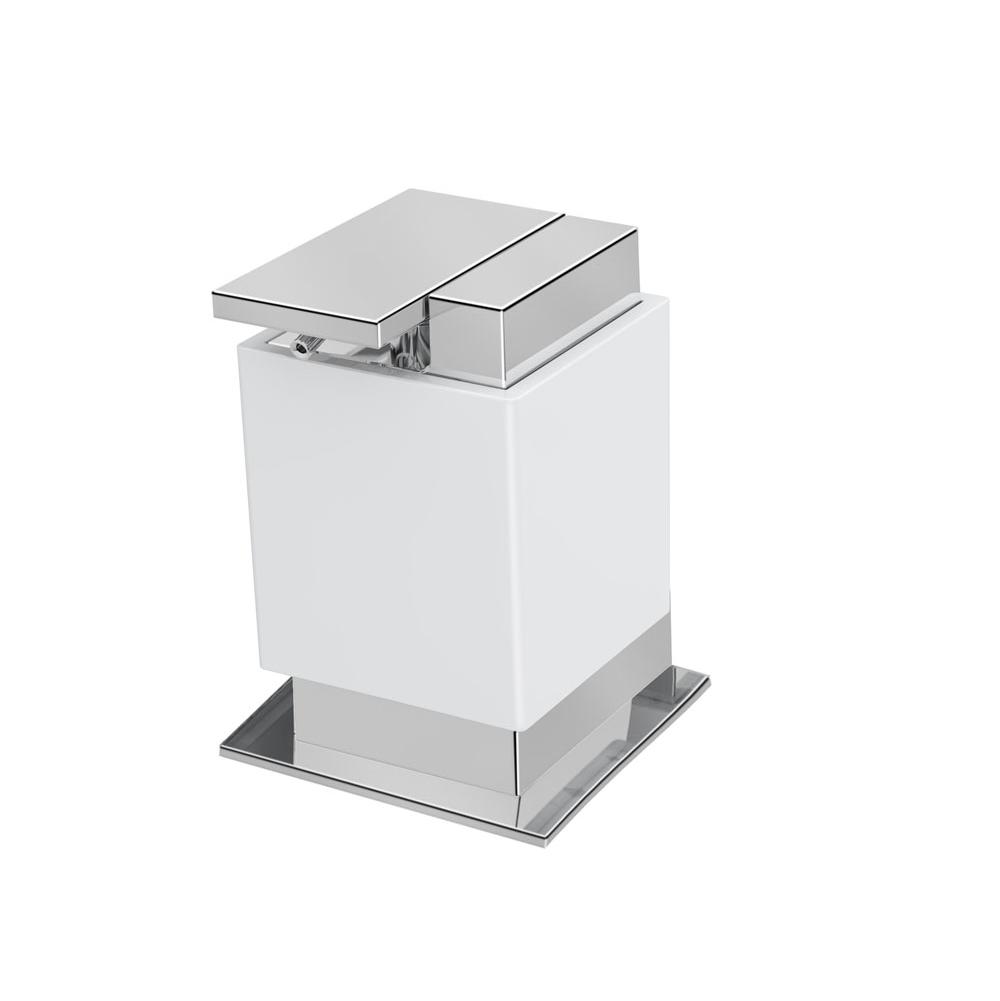Zen Design One Soap Dispenser W 3 1/2'' x D 3 3/4'' x H 4 3/4'' White