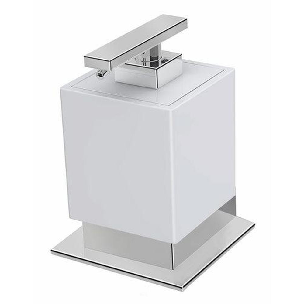 Zen Design Be Soap Dispenser W 3 1/2'' x D 3 3/4'' x H 4 3/4'' White